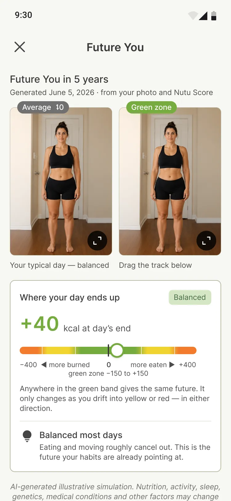 Control study A: a horizontal balance track from more burned to more eaten